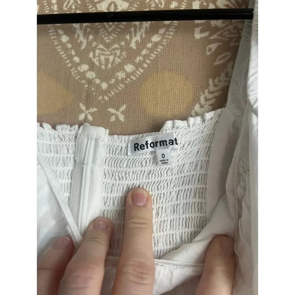 Reformation Klaire Top in White